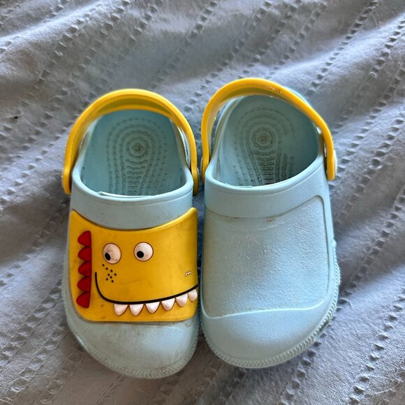 Toddler Off Brand Crocs Shoes Size 8c Little Monster - Picture 5 of 5